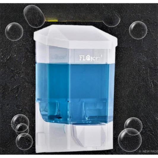 Flosoft 500ml Wall-Mount Liquid Soap, Sanitizer & Shampoo Dispenser – Refillable Bathroom & Kitchen Organizer