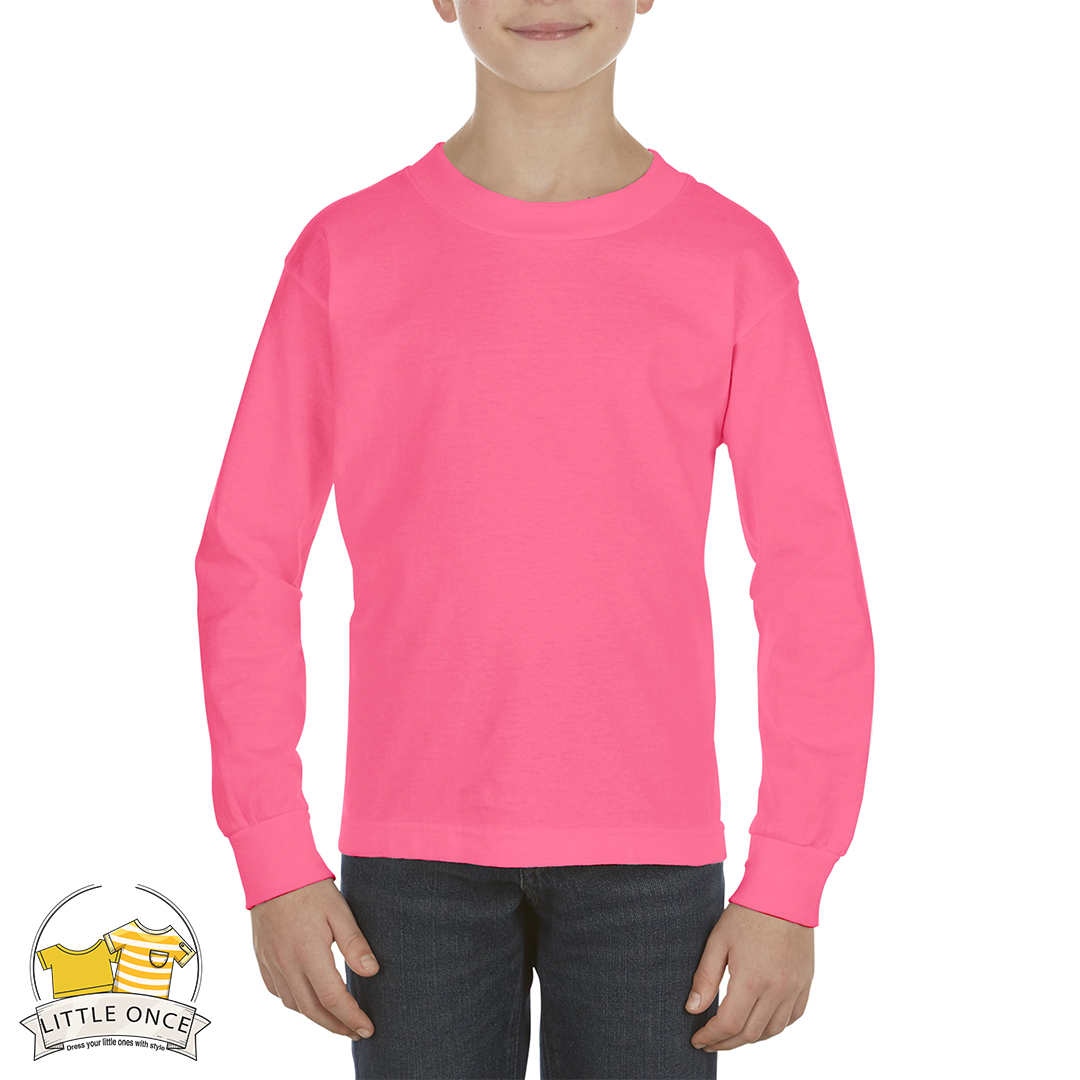 Hot Pink Kids Full Sleeves T-Shirt For Boys - FlyingCart.pk