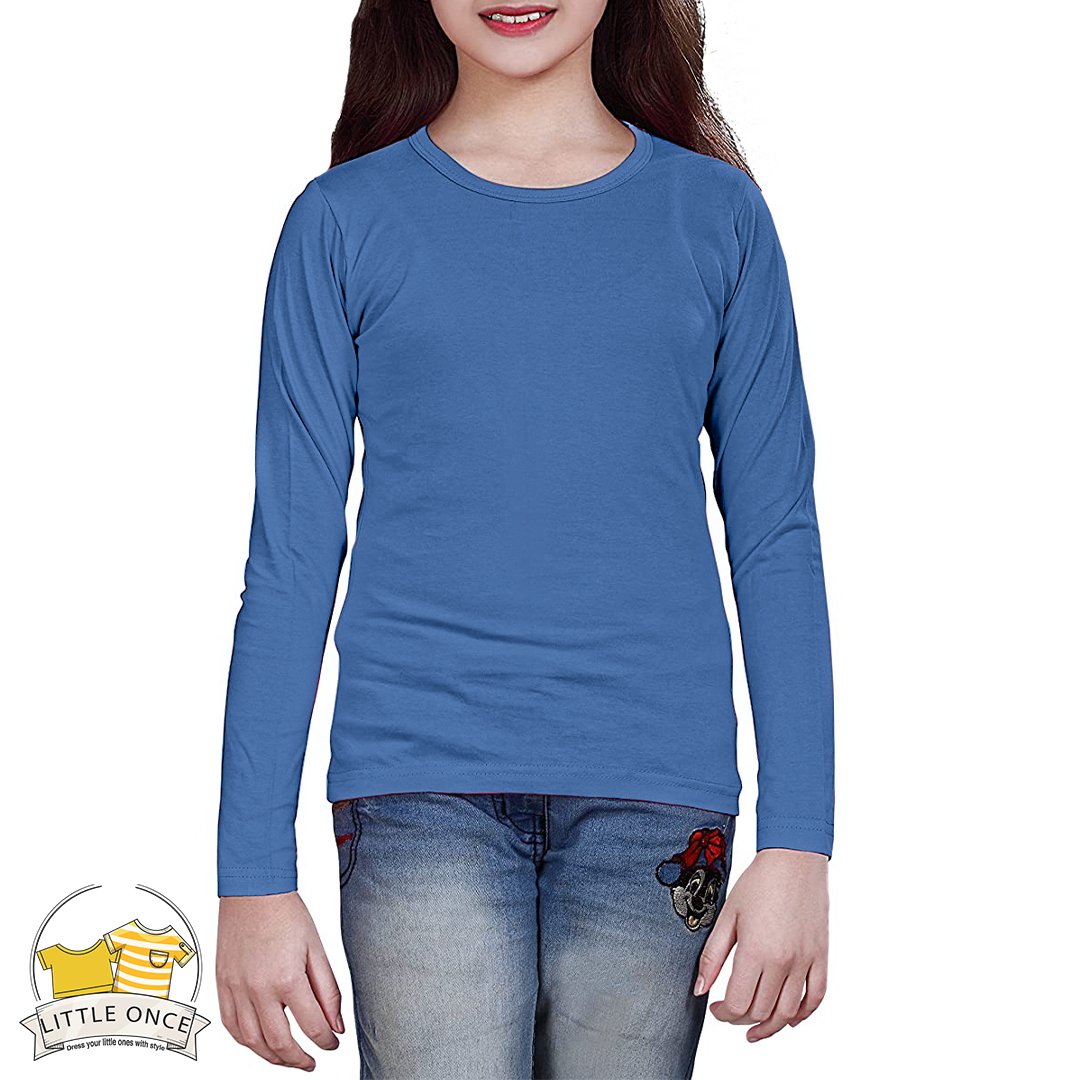 Blue Stone Kids Full Sleeves T-Shirt For Girls - FlyingCart.pk