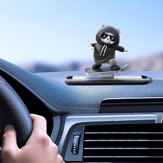 Funny Skateboard Bear Car Dashboard Decoration - Flyingcart.pk