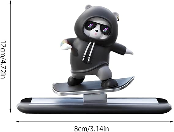 Funny Skateboard Bear Car Dashboard Decoration - Flyingcart.pk