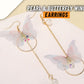 Pearl And Butterfly Dangle Wing Earrings - FlyingCart.pk