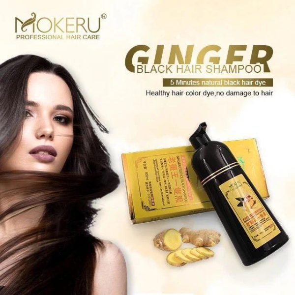 Ginger Extract Black Hair Dye Shampoo - Flyingcart.pk