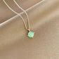 Elegant Green Jade Pendant Crystal Stone Necklace - FlyingCart.pk