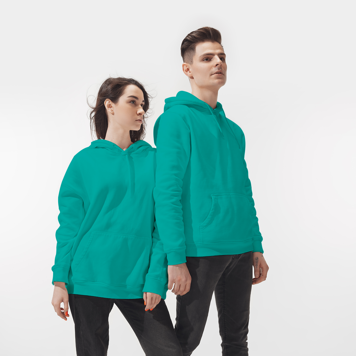 Pullover Hoodie Sea Green - Flyingcart.pk