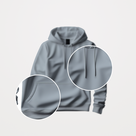 Pullover Hoodie Light Grey - Flyingcart.pk