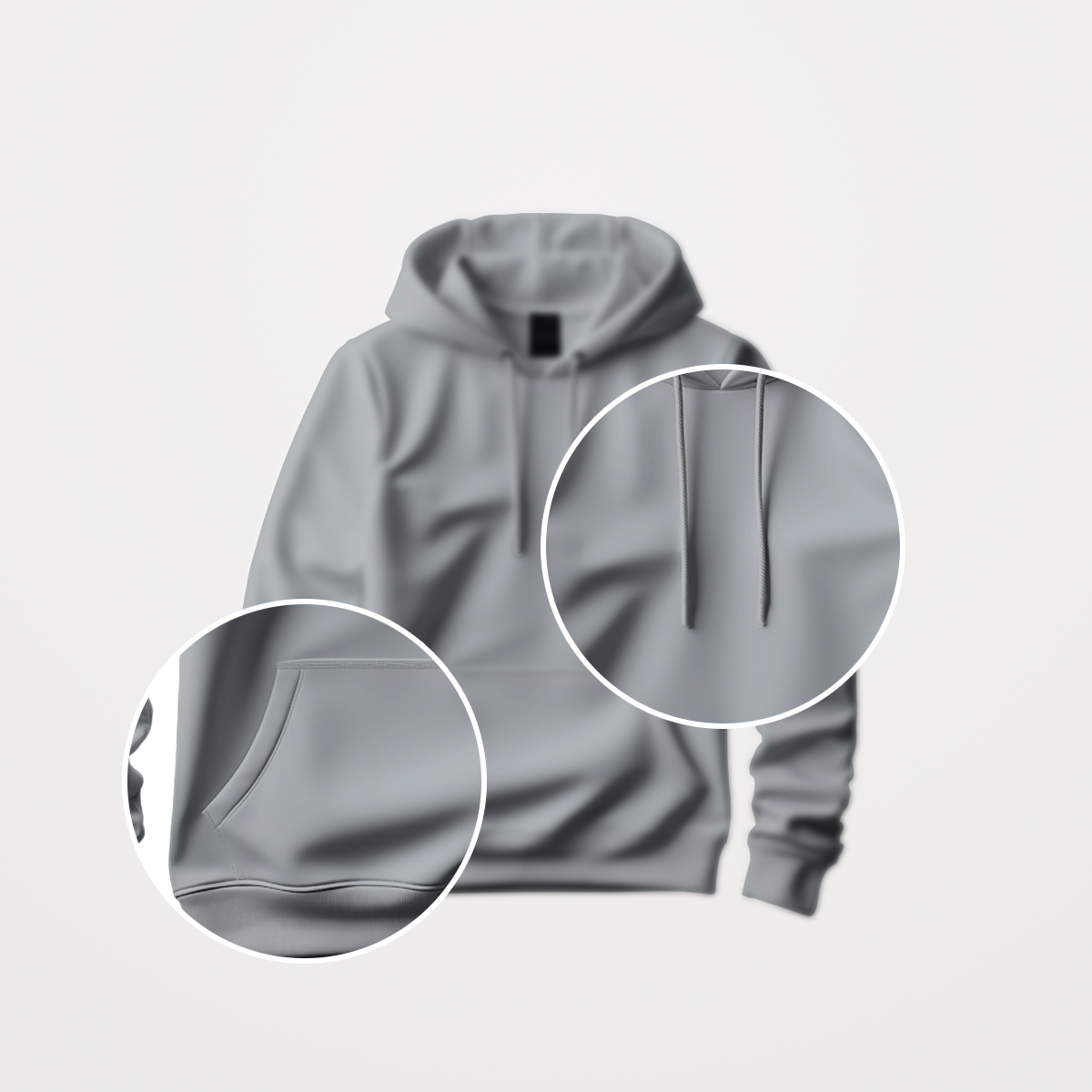 Pullover Hoodie Silver Grey  - Flyingcart.pk