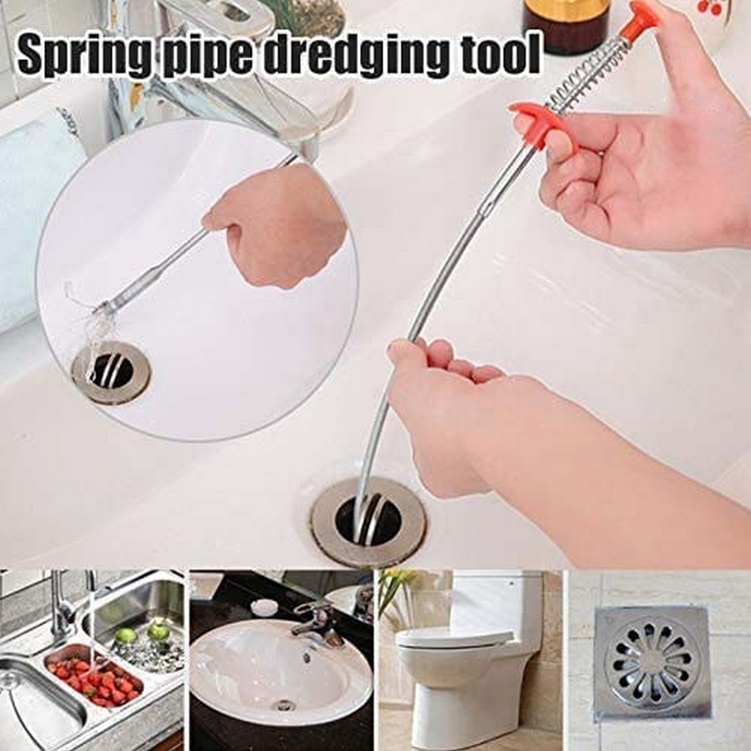 Sink Cleaning Tool Hair Blockage Remover - FlyingCart.pk