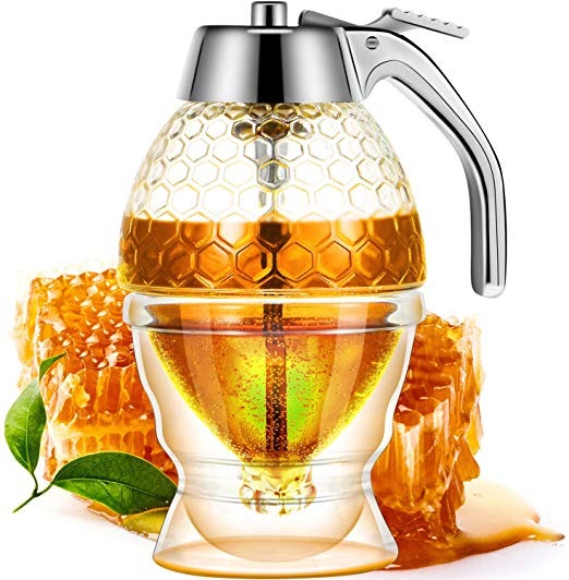 
honey-dispenser-juice-syrup-pot-jar-for-storage-easy-pour-honey-syrup-dispenser-jar-200ml-1-flyingcart.pk