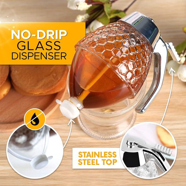 honey-dispenser-juice-syrup-pot-jar-for-storage-easy-pour-honey-syrup-dispenser-jar-200ml-1-flyingcart.pk