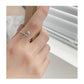 Sterling Rose bud Adjustable Ring Diamond Wire Coil - FlyingCart.pk