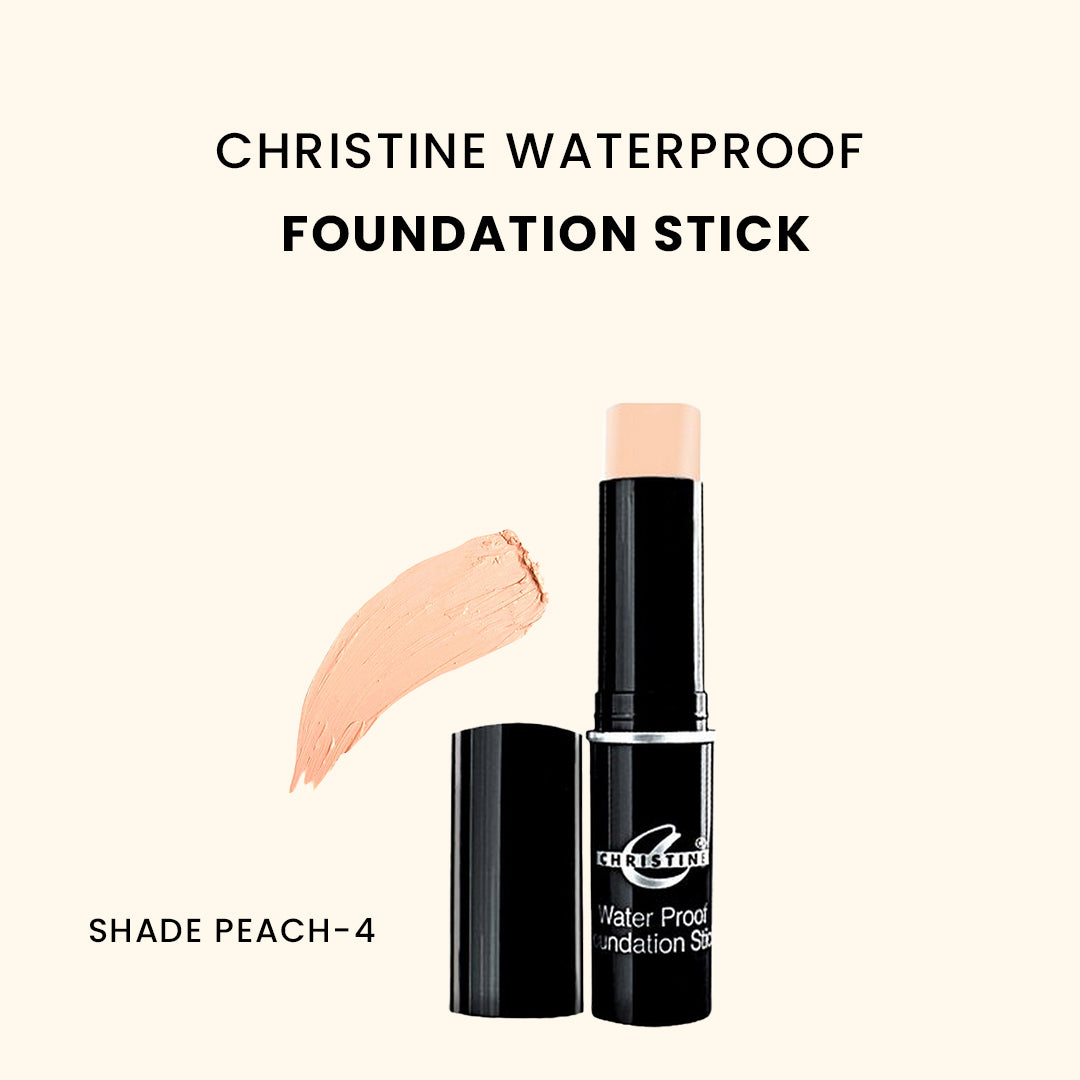 Christine Waterproof Foundation Stick – Shade PEACH-4 - FlyingCart.pk