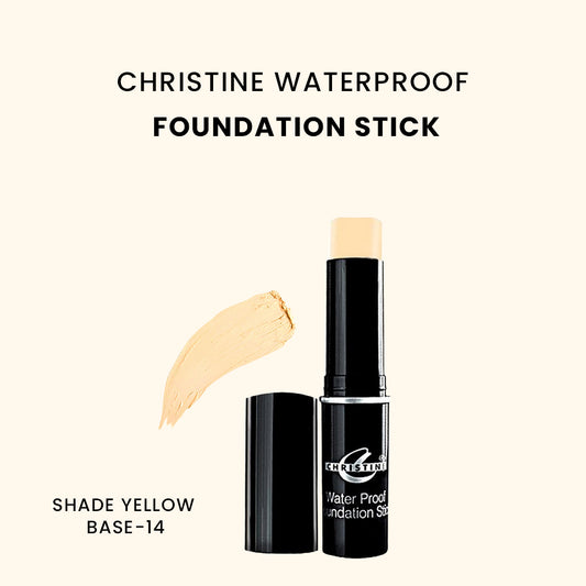 Christine Waterproof Foundation Stick – Shade YELLOW BASE-14 - FlyingCart.pk