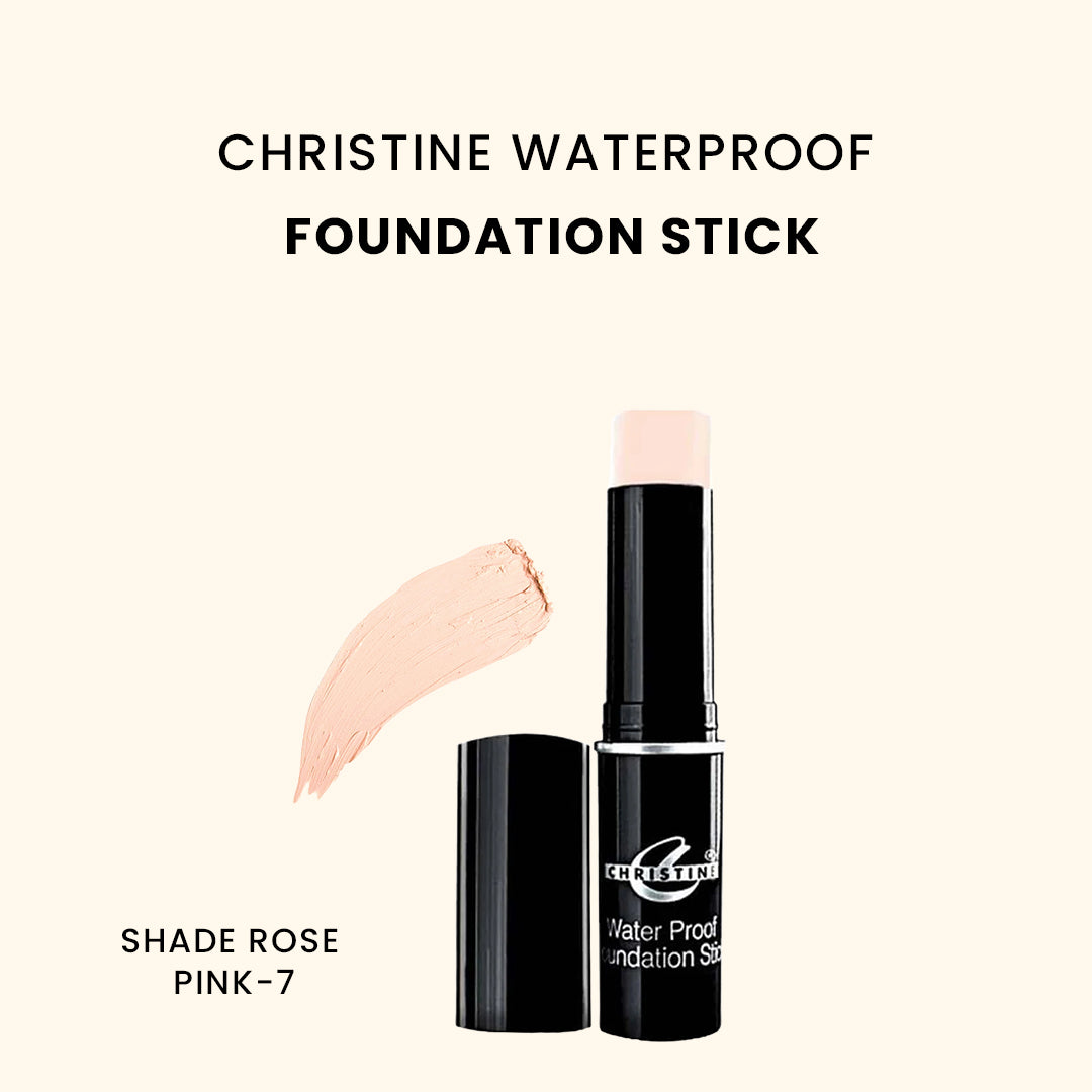 Christine Waterproof Foundation Stick – Shade ROSE PINK-7 - FlyingCart.pk