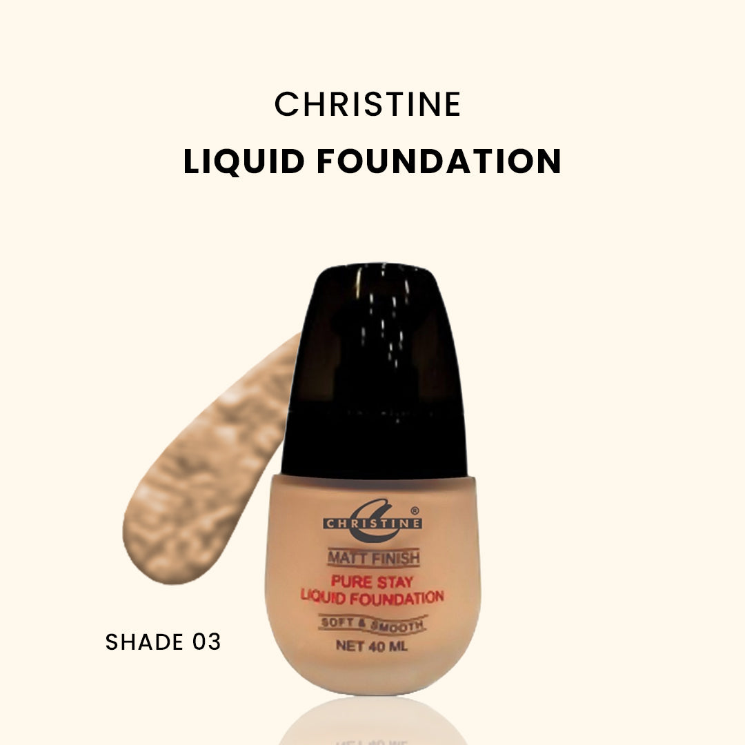 Christine Liquid Foundation – Shade 03 - FlyingCart.pk