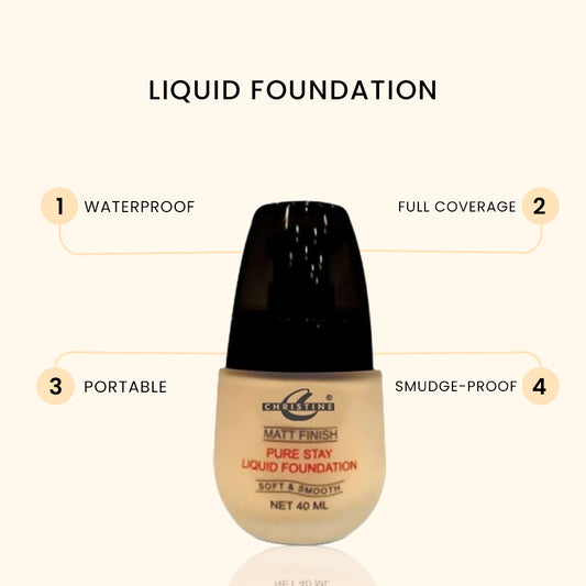 Christine Liquid Foundation – Shade 06 - FlyingCart.pk