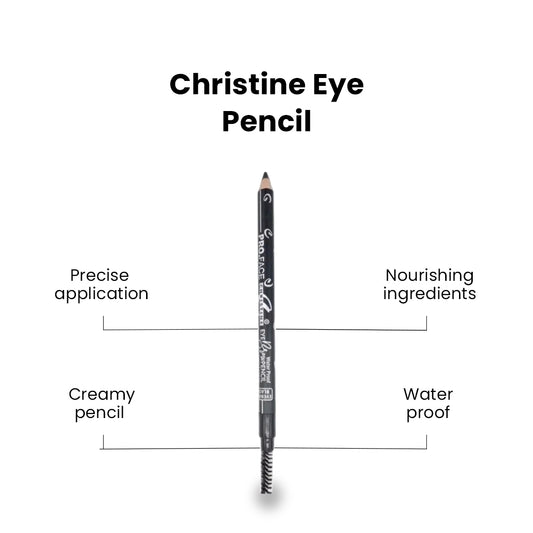 Christine Pro Face Water Proof Eye Brow Pencil with Brush - flyingcart.pk