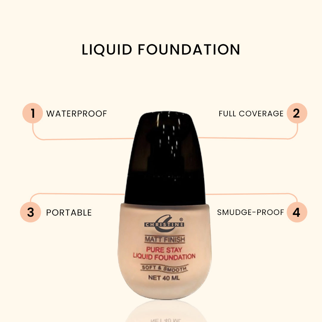 Christine Liquid Foundation – Shade 05 - FlyingCart.pk