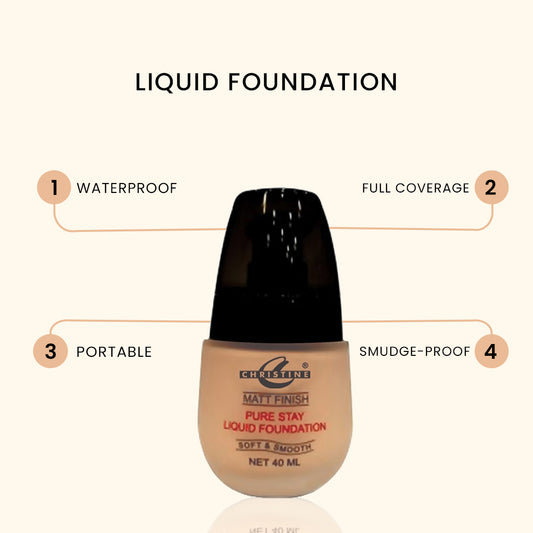 Christine Liquid Foundation – Shade 03 - FlyingCart.pk