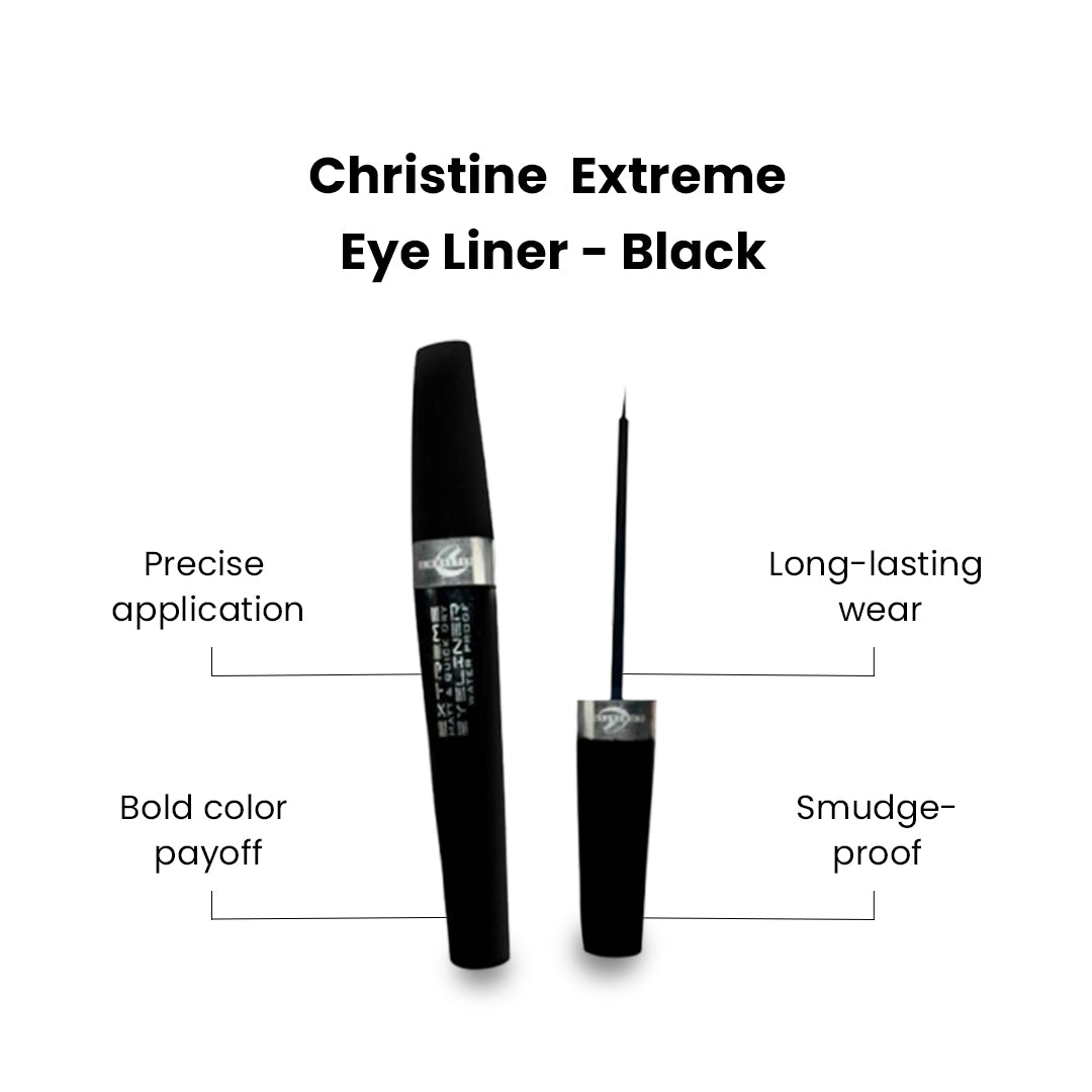 Christine Extreme Eye Liner – Black - FlyingCart.pk