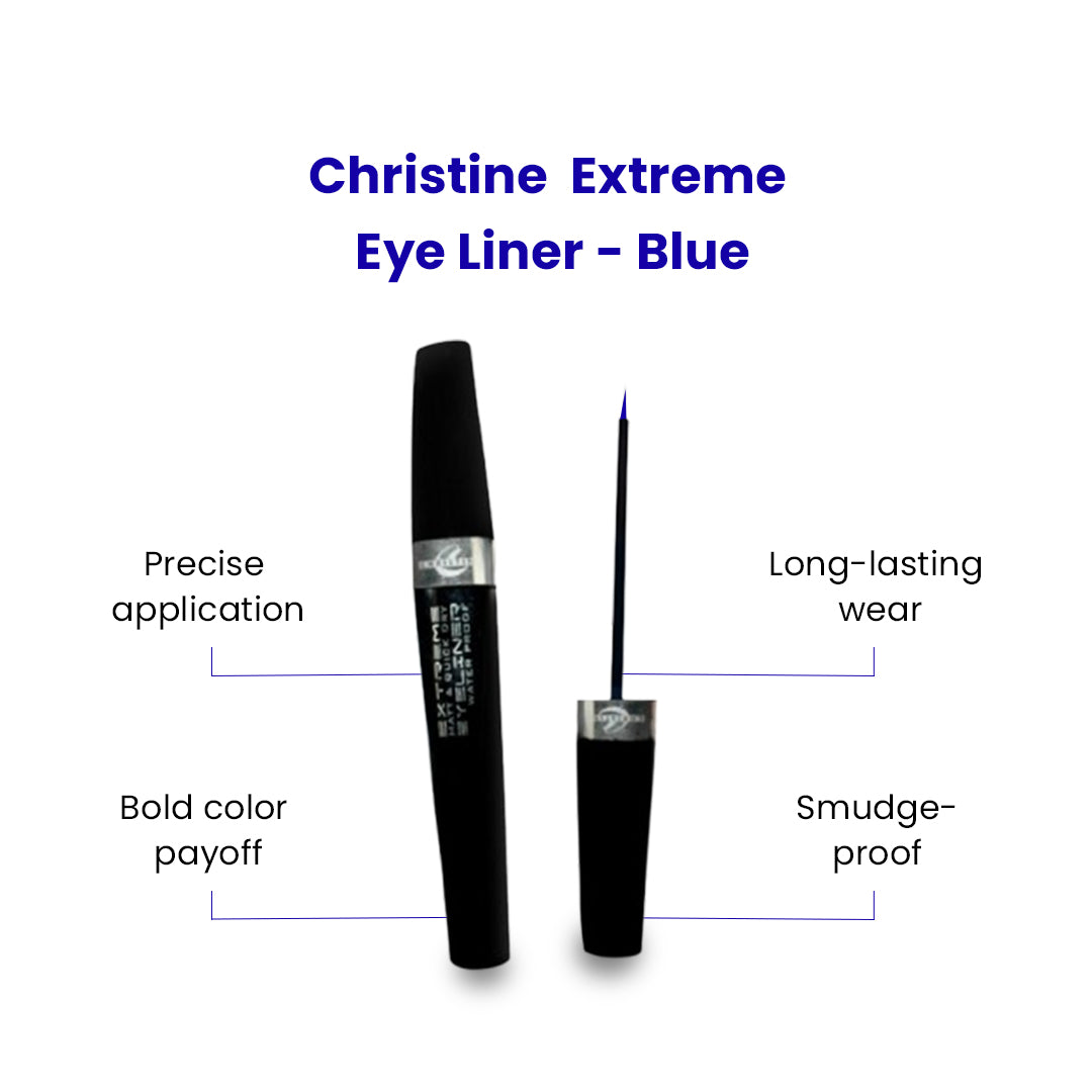 Christine Extreme Eye Liner – Blue - FlyingCart.pk