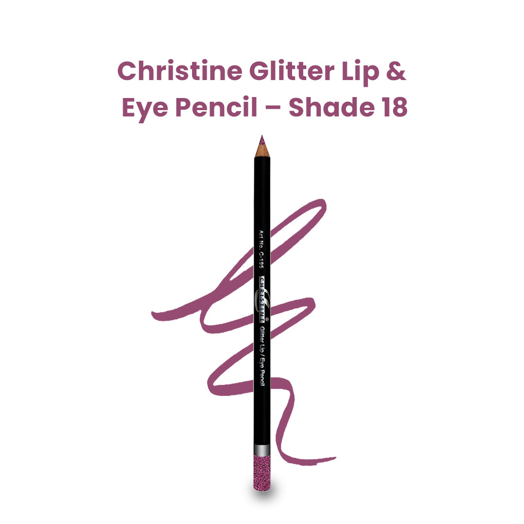 Christine Glitter Lip & Eye Pencil – Shade 18 - Flyingcart.pk