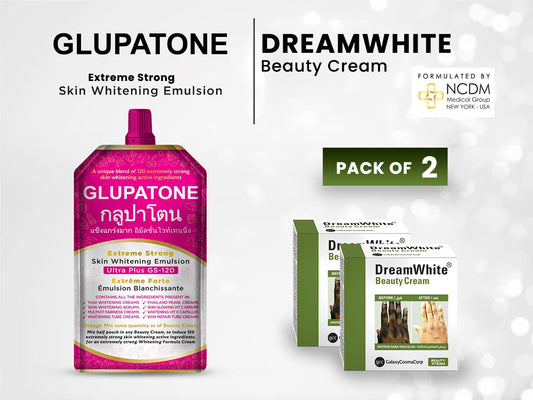 GLUPATONE Extreme Strong Emulsion 50ml with Dream white cream pack of 2 - FlyingCart.pk