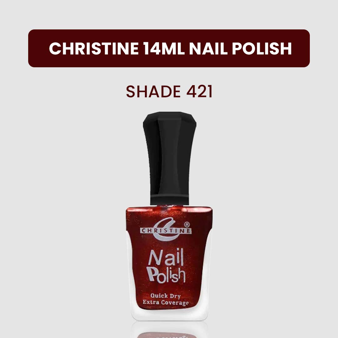 Christine 14ml Nail Polish – Shade 421 - FlyingCart.pk