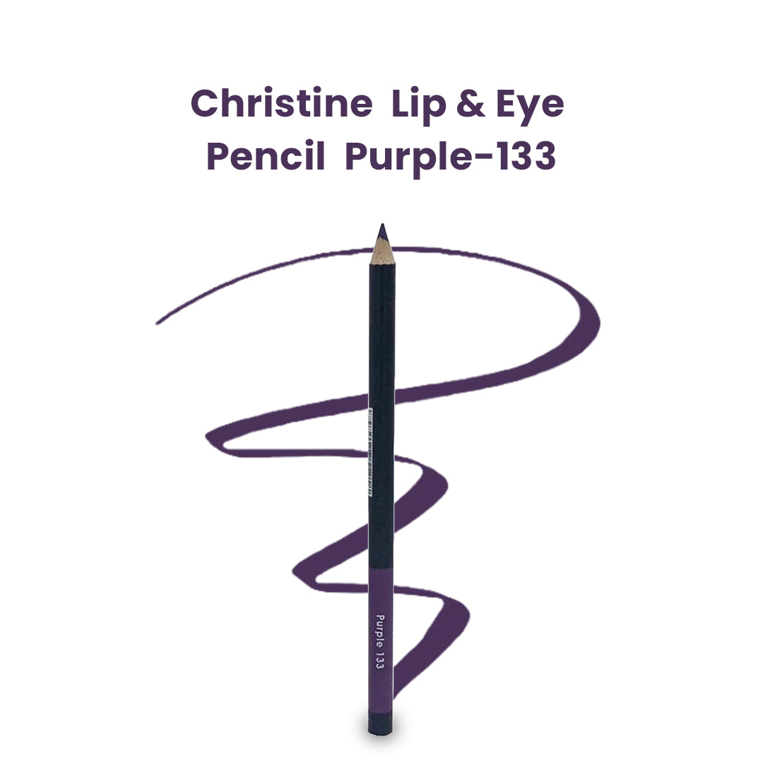 Christine Lip & Eye Pencil Purple-133 - FlyingCart.pk