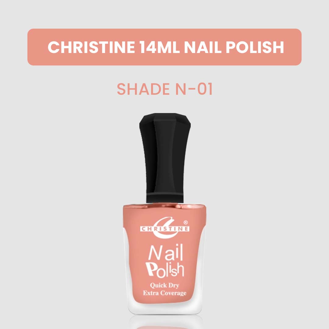 Christine 14ml Nail Polish – Shade N-01 - FlyingCart.pk