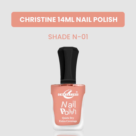 Christine 14ml Nail Polish – Shade N-01 - FlyingCart.pk