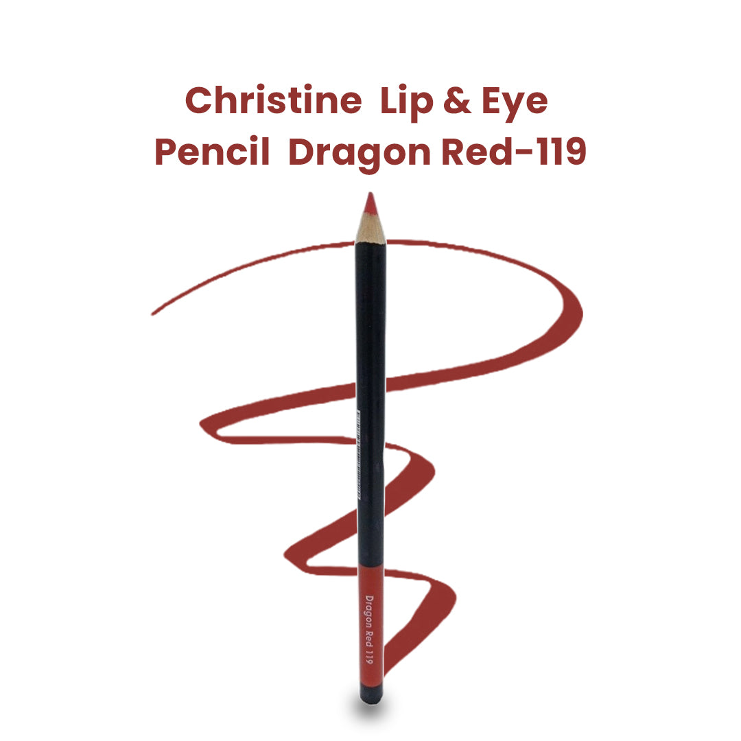 Christine Lip & Eye Pencil Dragon Red-119 - FlyingCart.pk