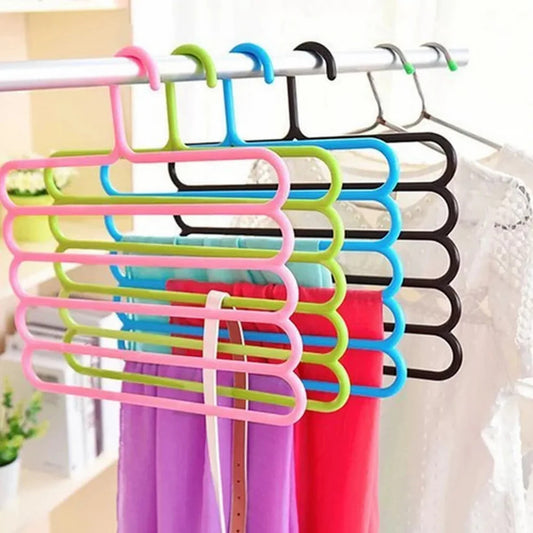 Multifunctional Hangers With 5 Layers 2 Pcs - FlyingCart.pk