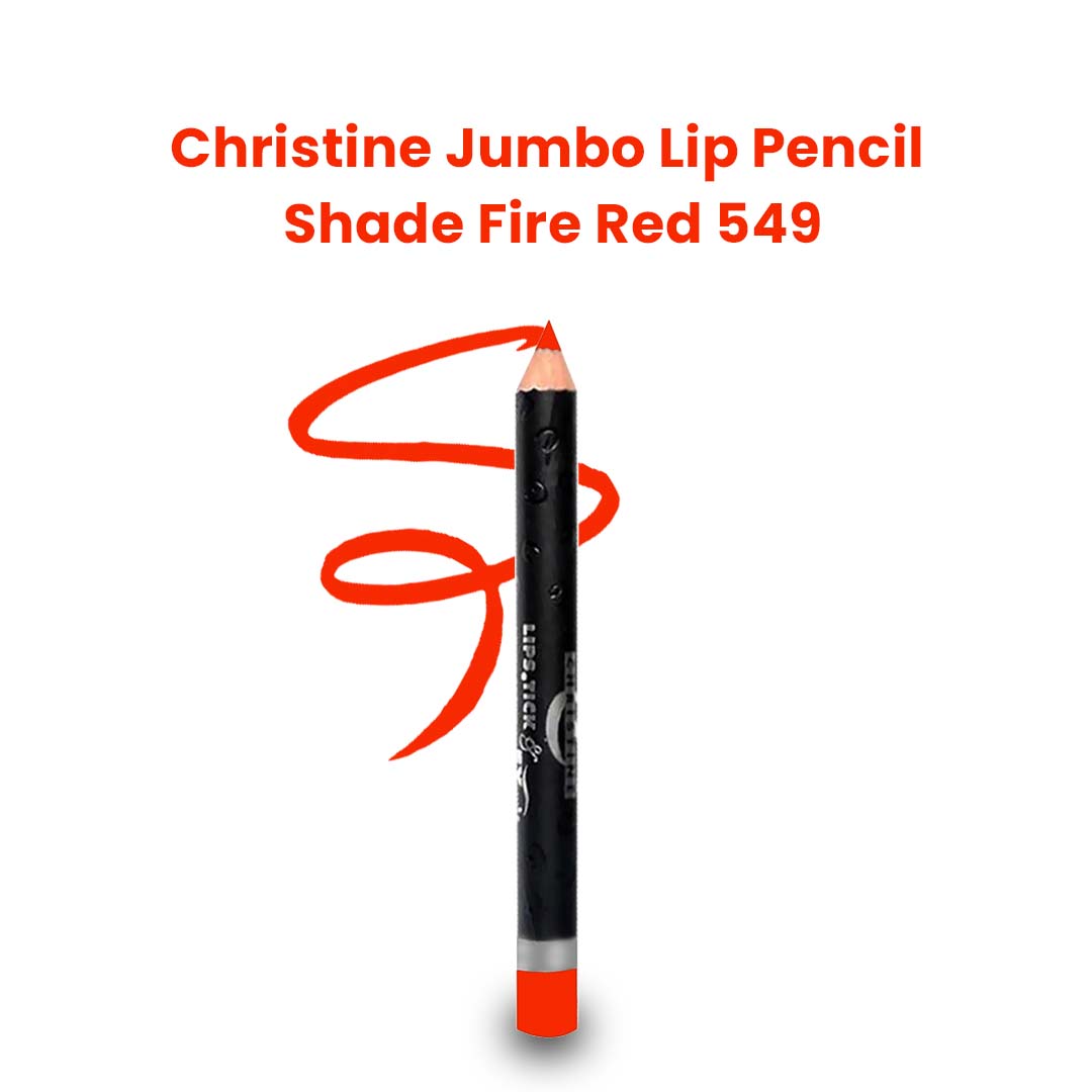 Christine Jumbo Pencil - Fire Red 549 - Flyingcart.pk