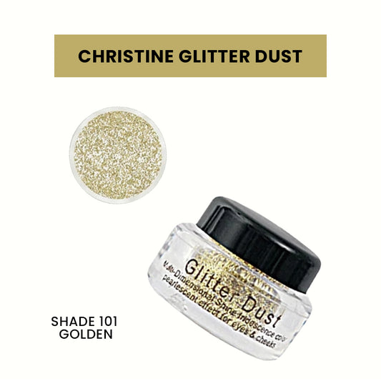 Christine Glitter Dust – Shade 101 Golden - FlyingCart.pk