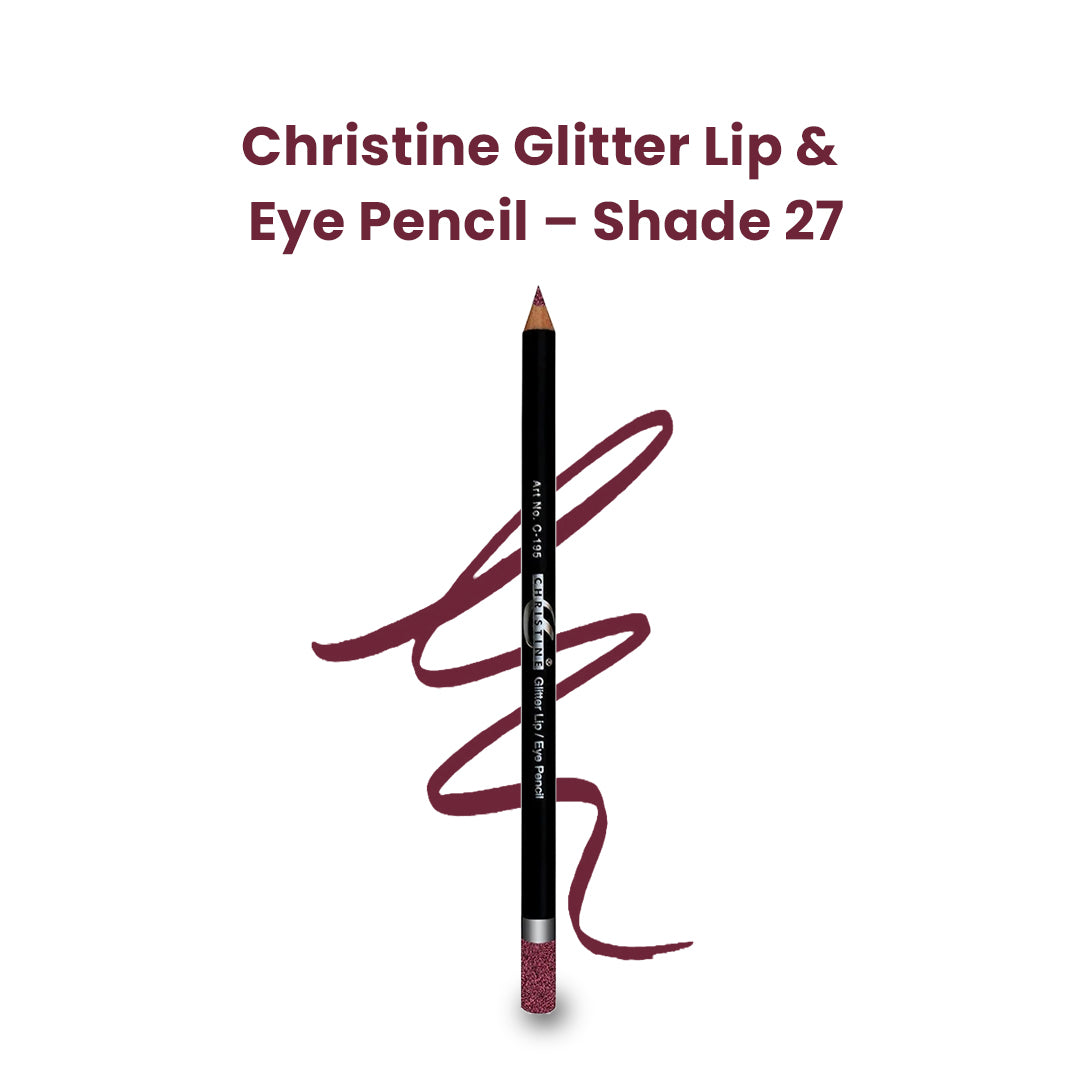 Christine Glitter Lip & Eye Pencil – Shade 27 - Flyingcrt.pk