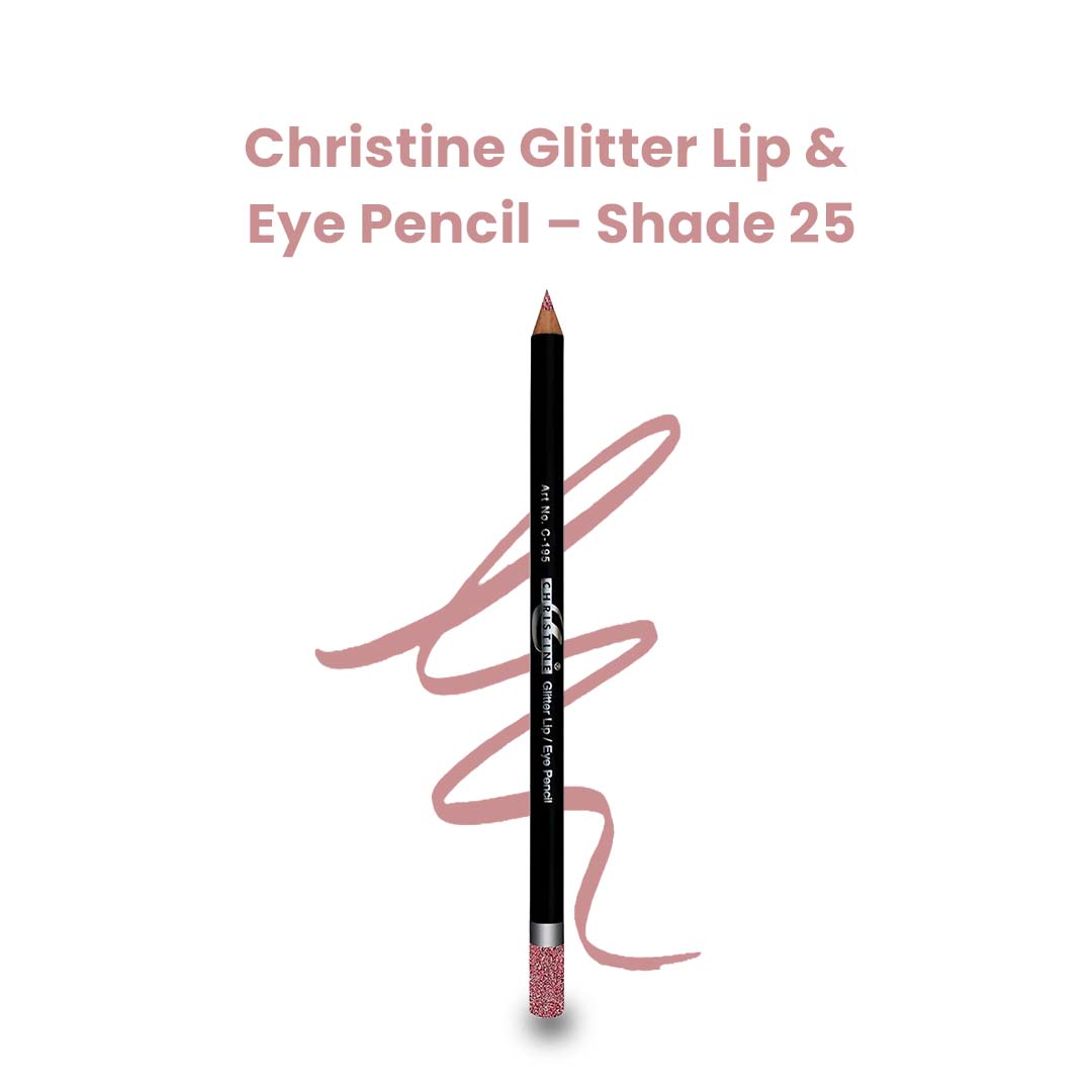 Christine Glitter Lip & Eye Pencil – Shade 25 - Flyingcart.pk