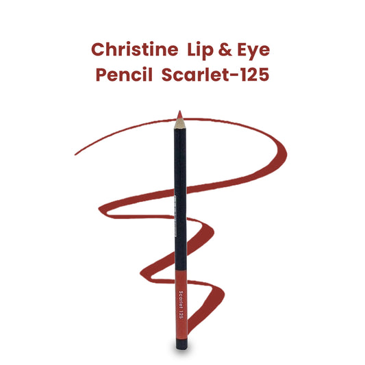 Christine Lip & Eye Pencil Scarlet-125 - FlyingCart.pk