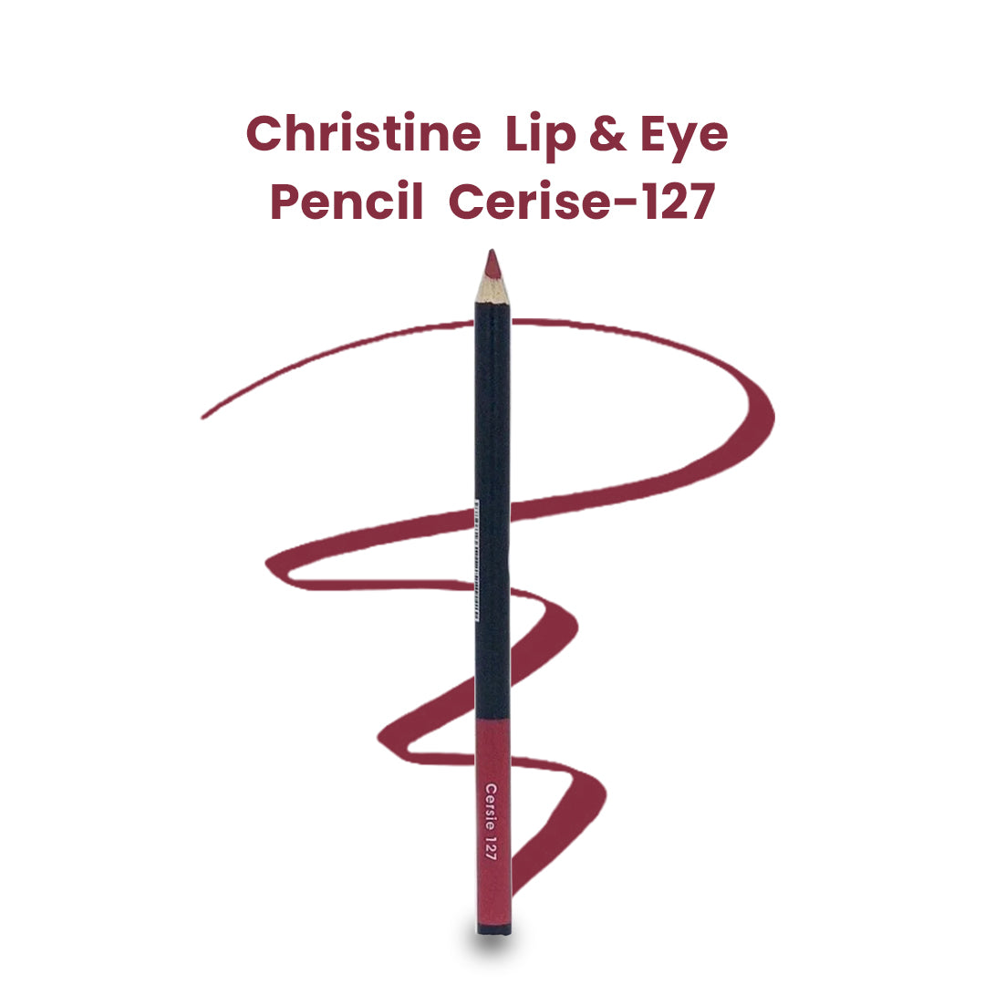 Christine Lip & Eye Pencil Cerise-127 - FlyingCart.pk