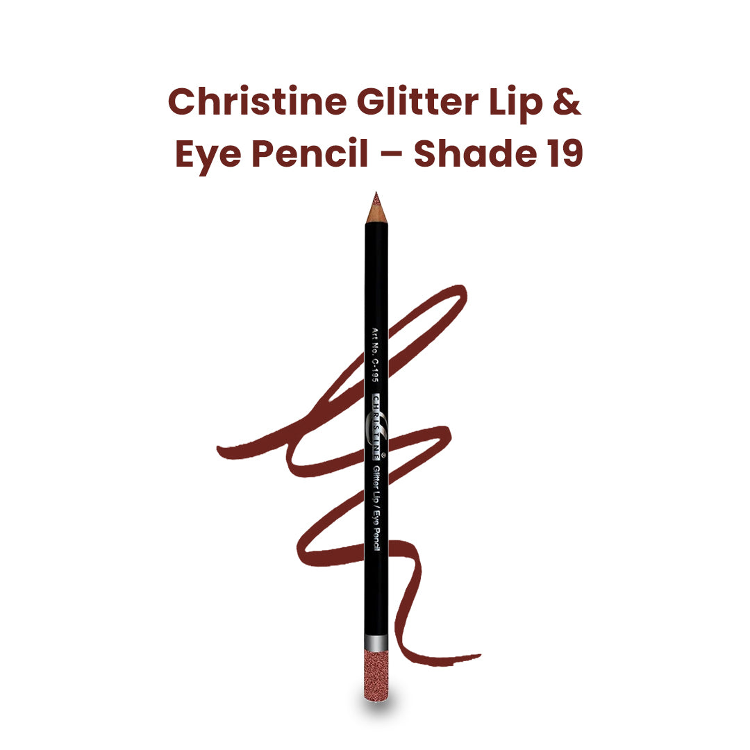 Christine Glitter Lip & Eye Pencil – Shade 19 - Flyingcart.pk