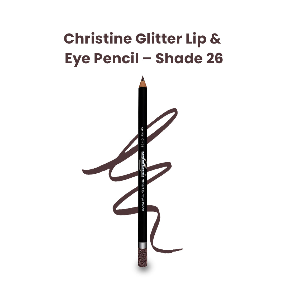 Christine Glitter Lip & Eye Pencil – Shade 26 - Flyingcart.pk