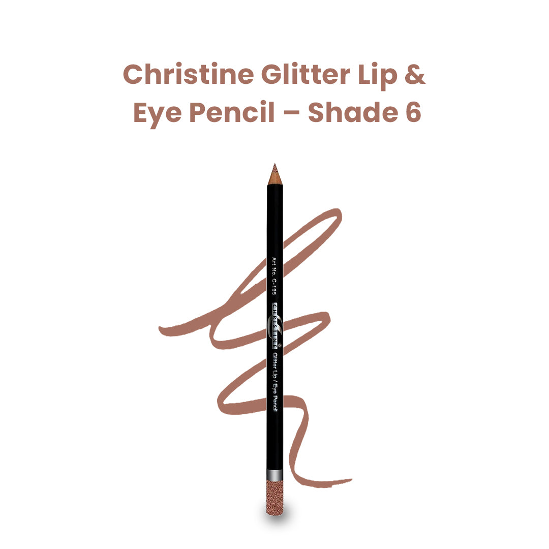 Christine Glitter Lip & Eye Pencil – Shade 06 - Flyingcart.pk