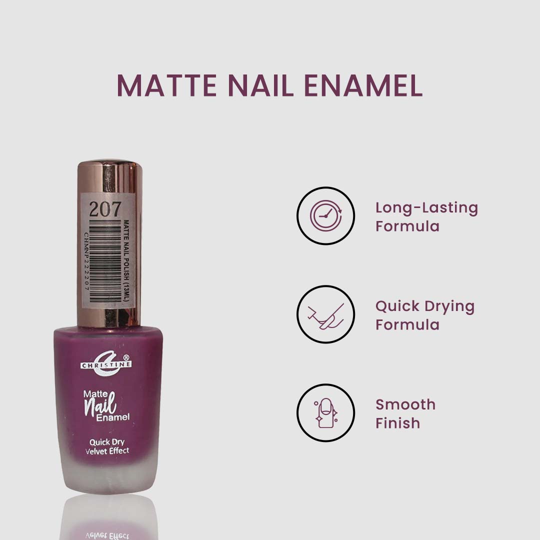 Christine Matte Nail Enamel Shade-207 - FlyingCart.pk