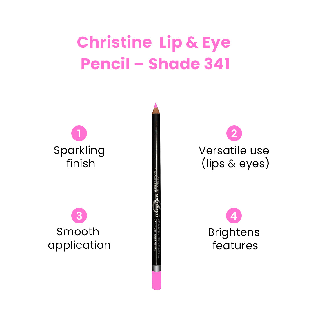 Christine Lip & Eye Pencil – Shade 341 - FlyingCart.pk