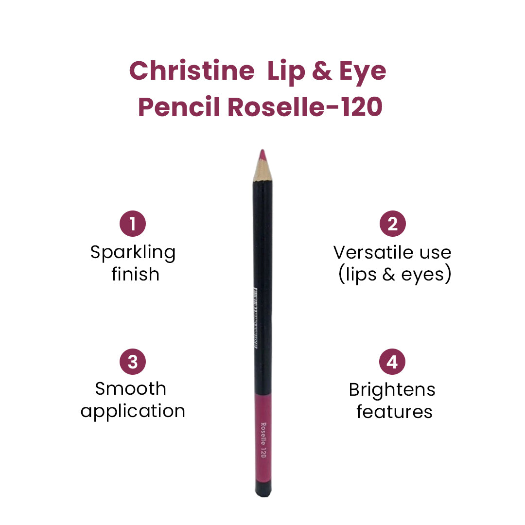 Christine Lip & Eye Pencil Roselle-120 - FlyingCart.pk