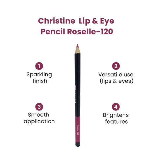 Christine Lip & Eye Pencil Roselle-120 - FlyingCart.pk