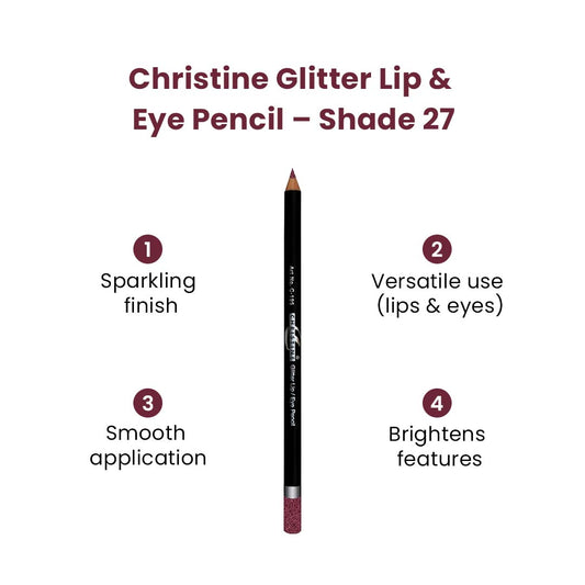 Christine Glitter Lip & Eye Pencil – Shade 27 - Flyingcrt.pk