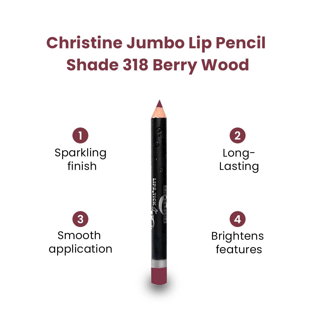 Christine Jumbo Pencil - Berry Wood 318 - Flyingcart.pk