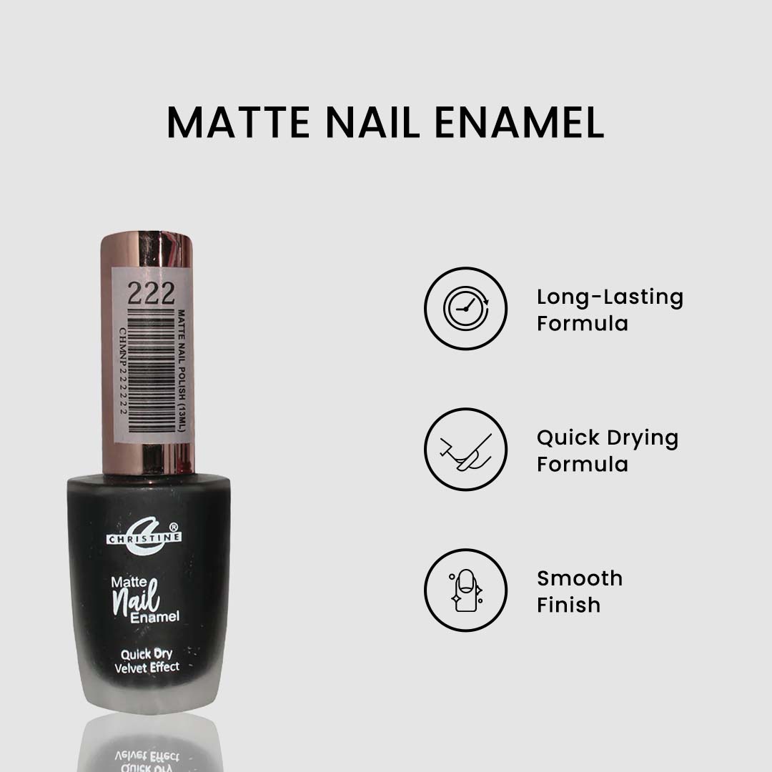 Christine Matte Nail Enamel Shade-222 - FlyingCart.pk