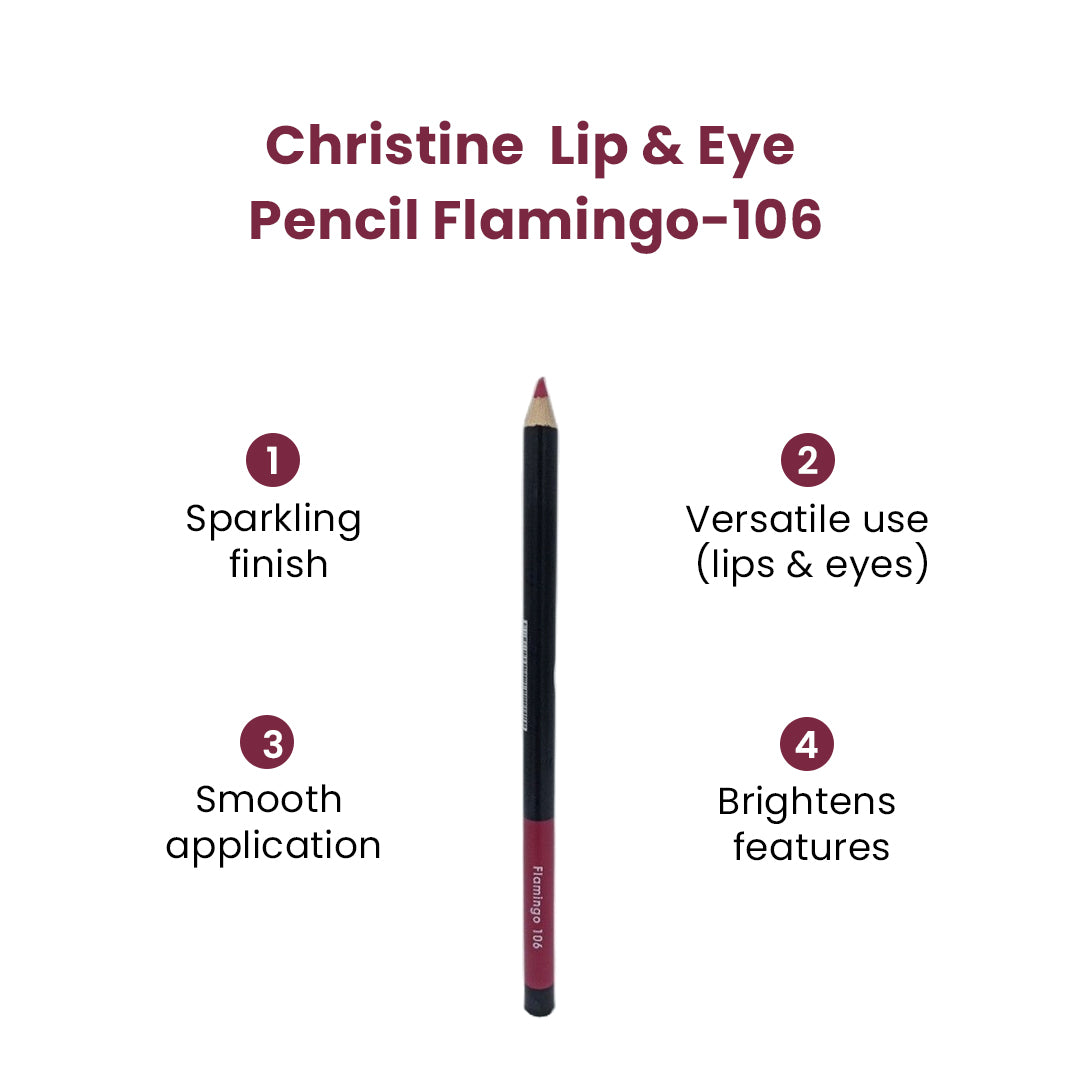 Christine Lip & Eye Pencil Flamingo-106 - FlyingCart.pk